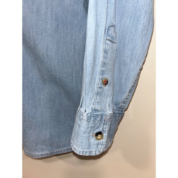 Wrangler Mens Shirt L/S Button Collar Western Size Large - Picture 3 of 8